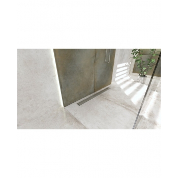 Odpływ liniowy 80cm, Lavita Plate Steel 800 - Syfon stalowy, odpływ prysznicowy 80cm